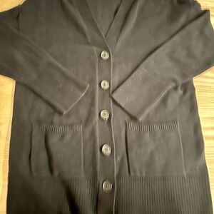 LOFT Classic Black Cardigan. Medium.